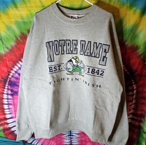 Vintage Pro Player Notre Dame Gray Crewneck Sweater